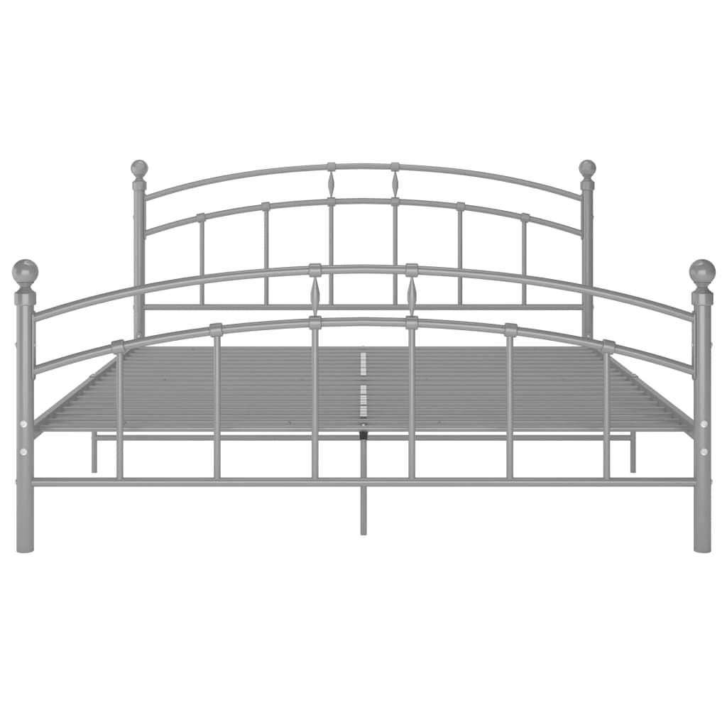 Bettgestell Grau Metall 160x200 cm