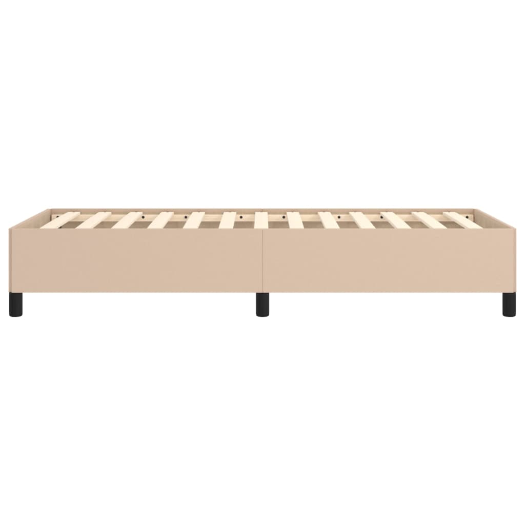 Bettgestell Cappuccino-Braun 90x190 cm Kunstleder