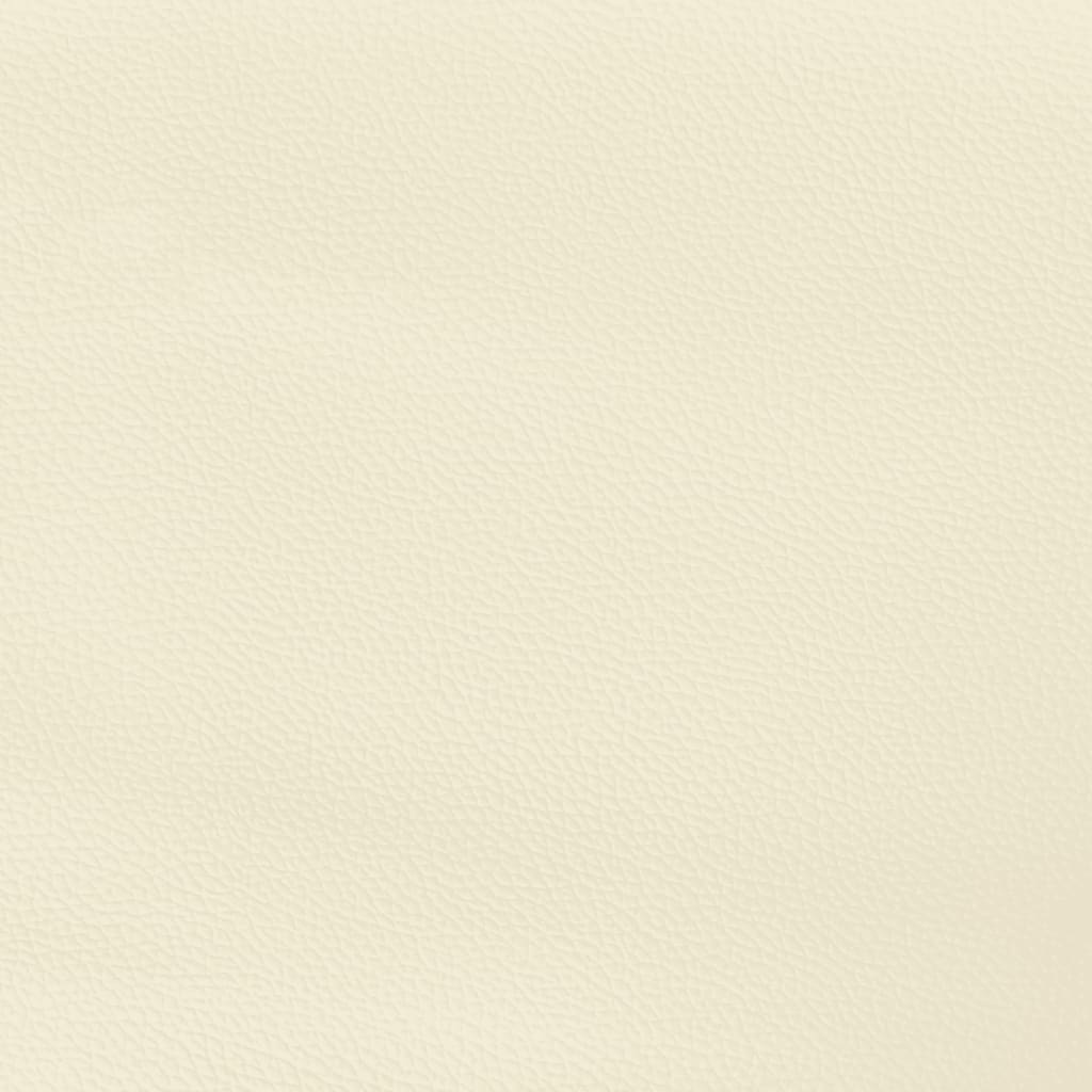 Bettgestell Creme 120x200 cm Kunstleder