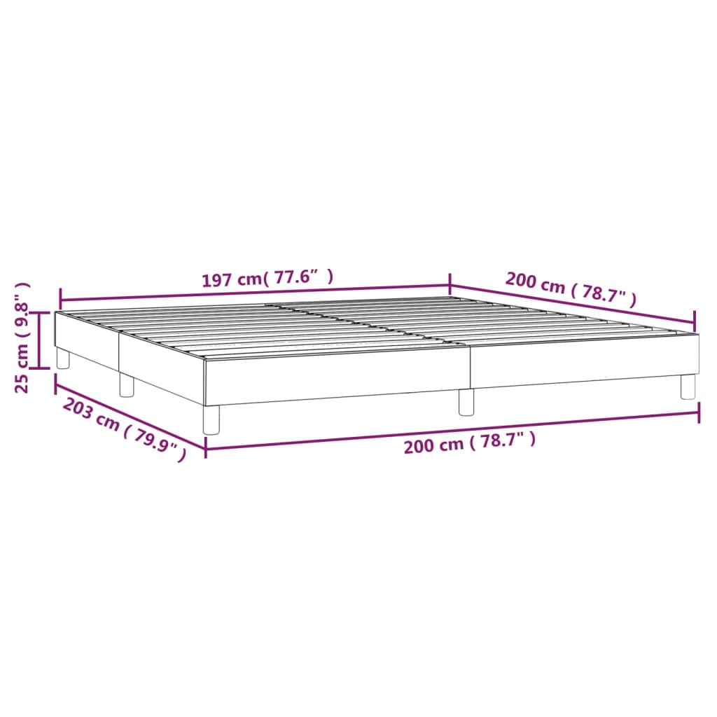 Bettgestell Cappuccino-Braun 200x200 cm Kunstleder