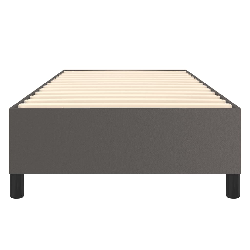 Bettgestell Grau 80x200 cm Kunstleder