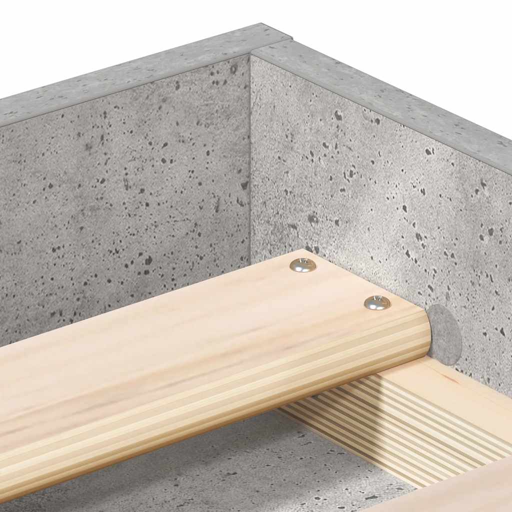 Bettgestell Betongrau 90x200 cm