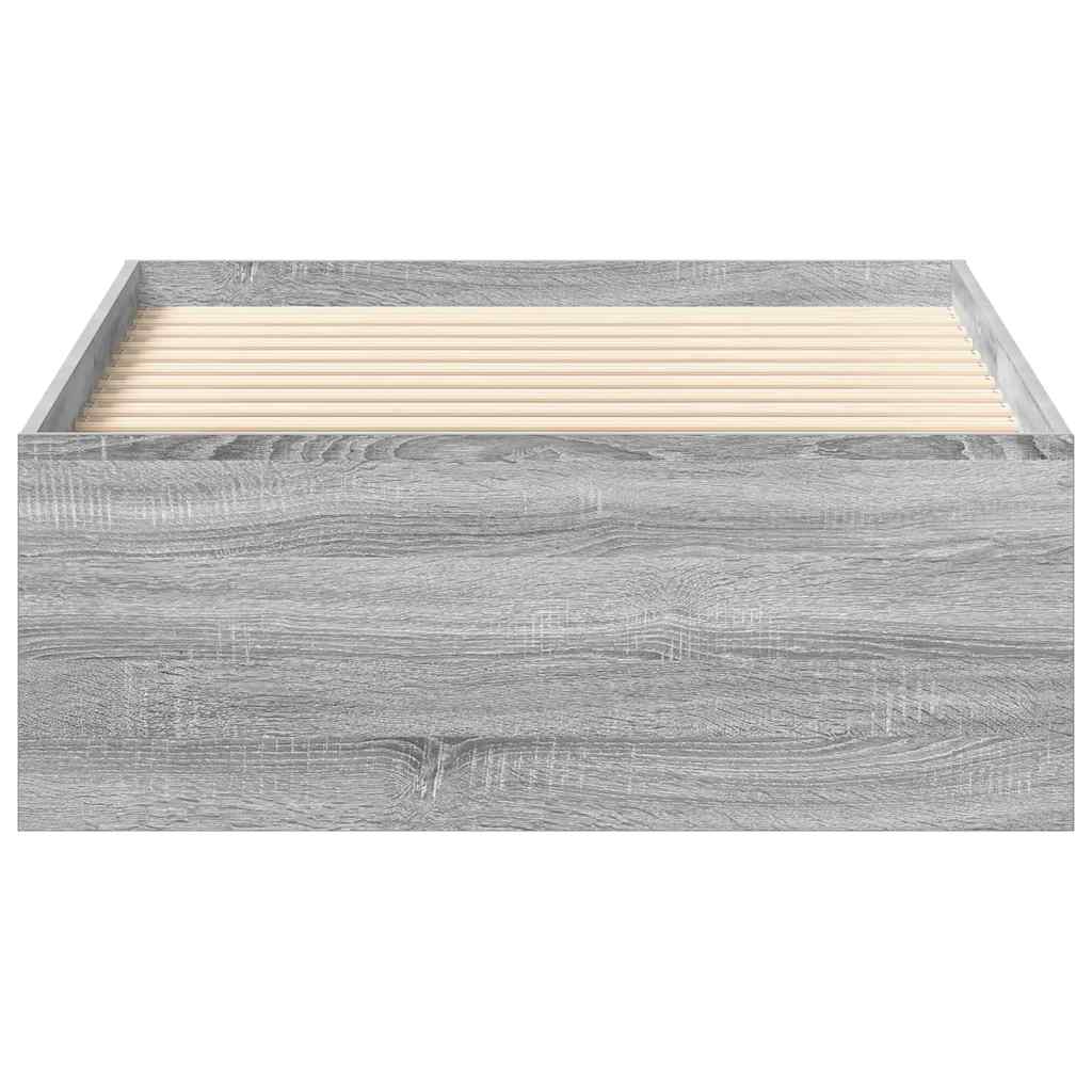 Bettgestell Grau Sonoma 100x200 cm