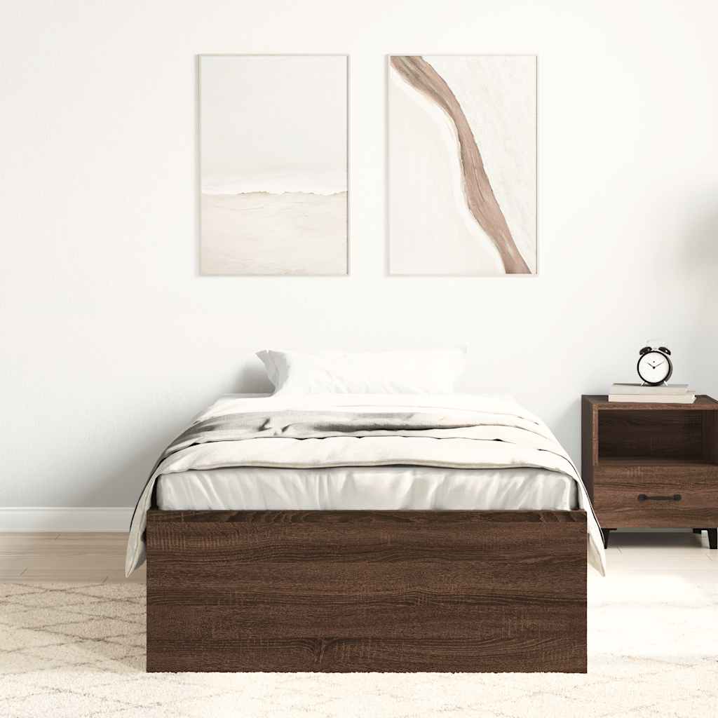 Bettgestell Braun Eichen-Optik 100x200 cm