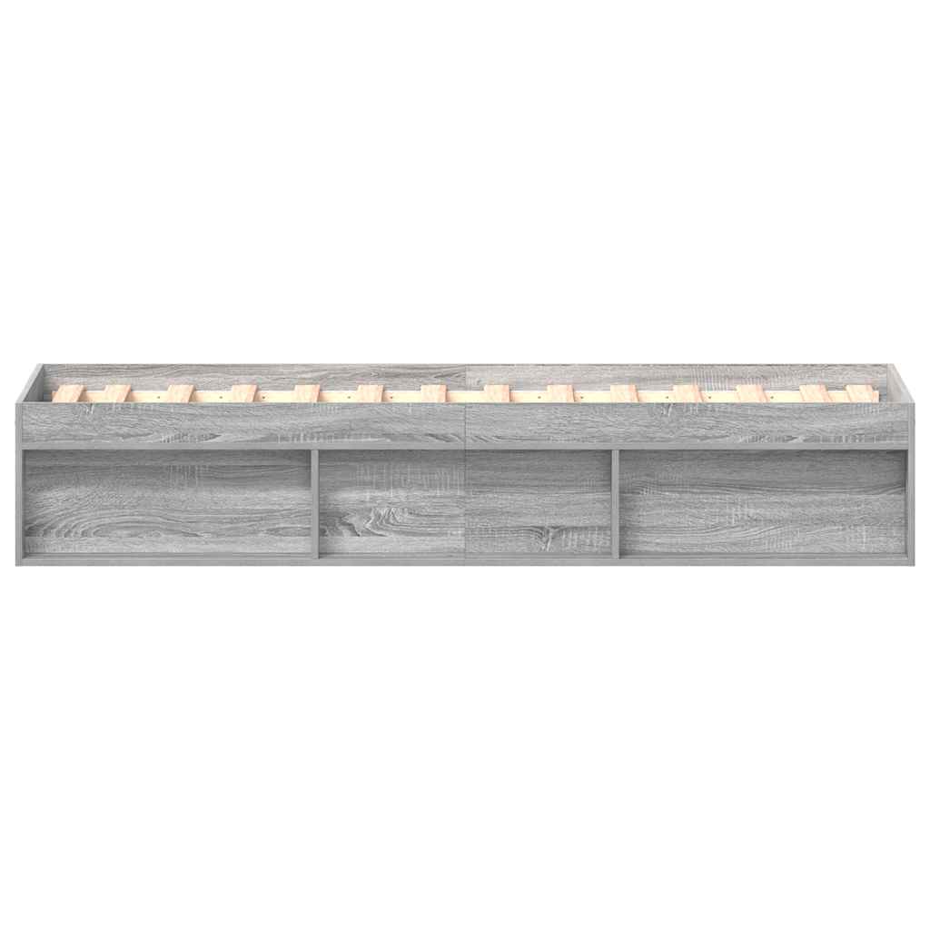 Bettgestell Grau Sonoma 75x190 cm