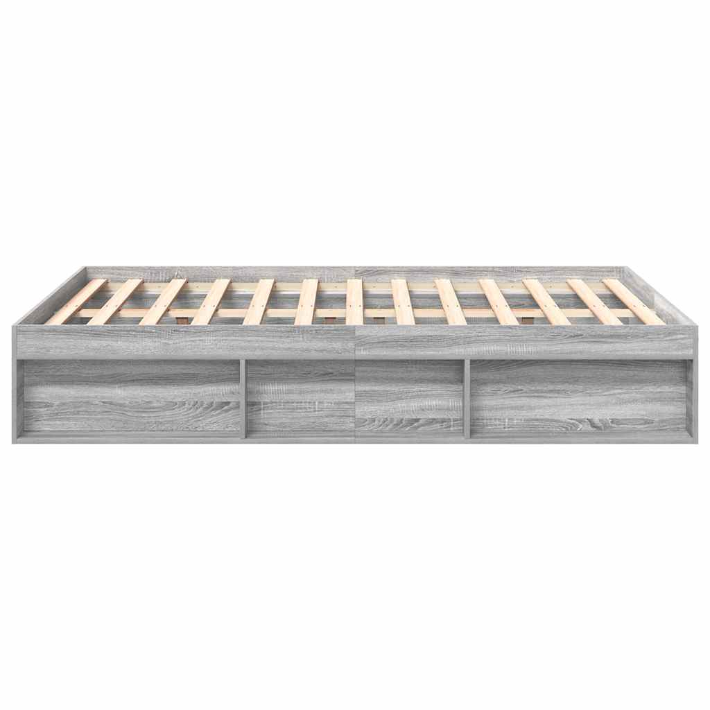 Bettgestell Grau Sonoma 150x200 cm