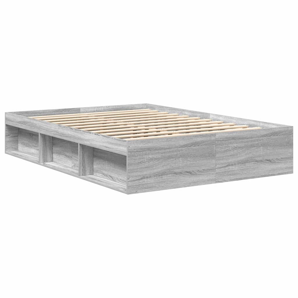 Bettgestell Grau Sonoma 150x200 cm