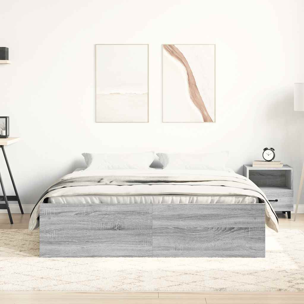 Bettgestell Grau Sonoma 160x200 cm