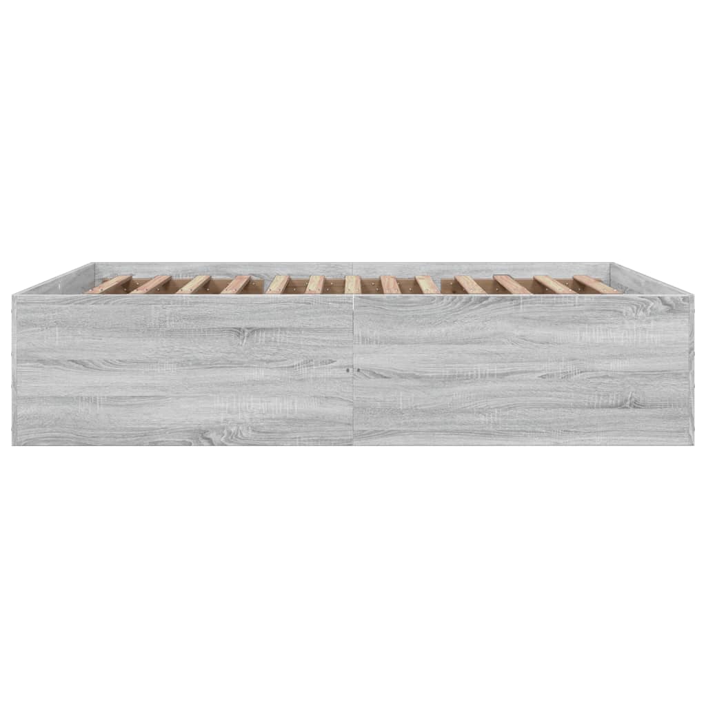 Bettgestell Grau Sonoma 150x200 cm Holzwerkstoff