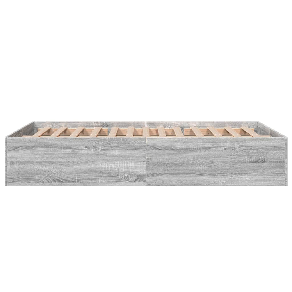 Bettgestell Grau Sonoma 120x190 cm Holzwerkstoff