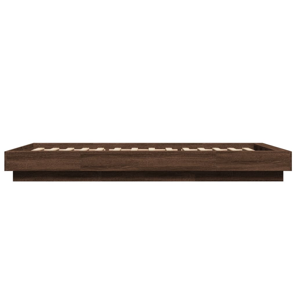 Bettgestell Braun Eichen-Optik 75x190 cm Holzwerkstoff