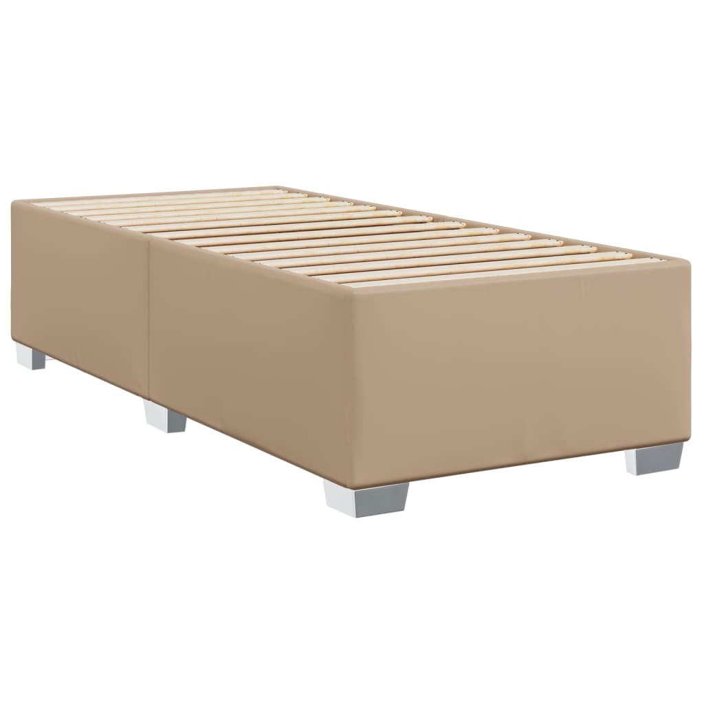 Bettgestell Cappuccino-Braun 90x190 cm Kunstleder