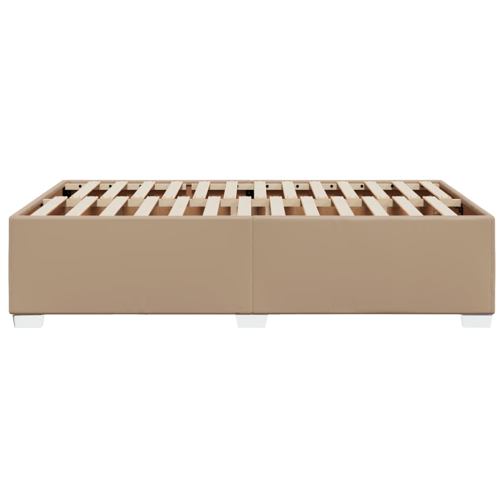 Bettgestell Cappuccino-Braun 120x200 cm Kunstleder