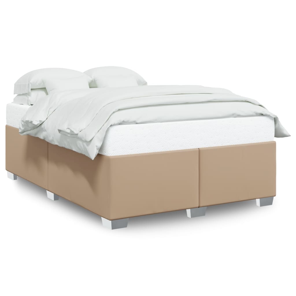 Bettgestell Cappuccino-Braun 140x190 cm Kunstleder