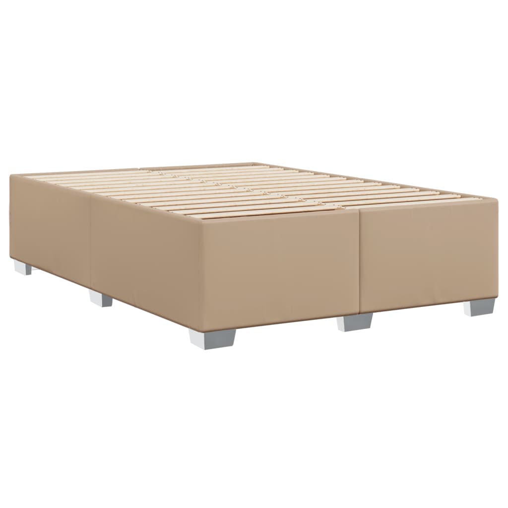 Bettgestell Cappuccino-Braun 140x190 cm Kunstleder