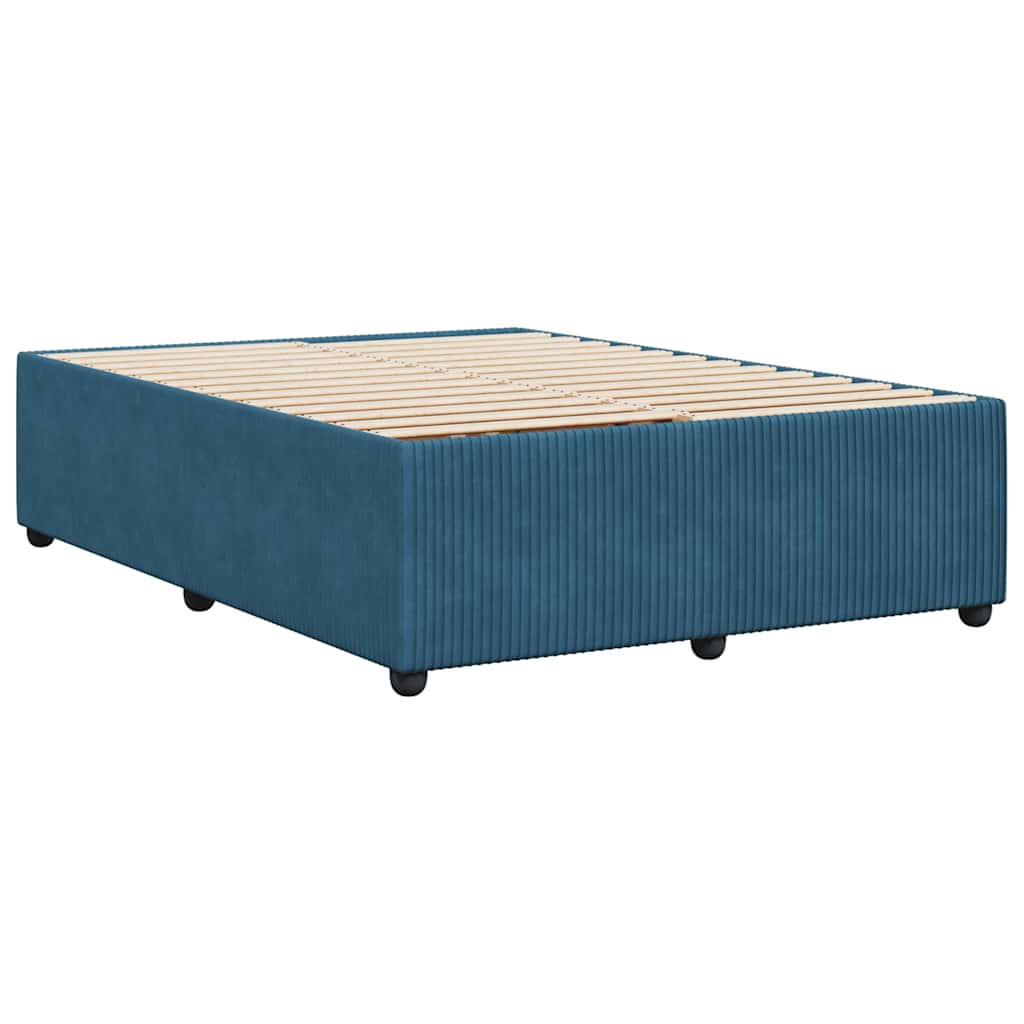 Bettgestell Blau 140x190 cm Samt