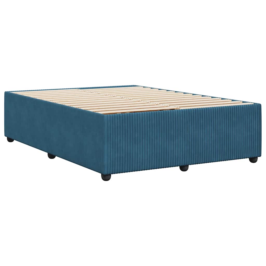 Bettgestell Blau 140x200 cm Samt
