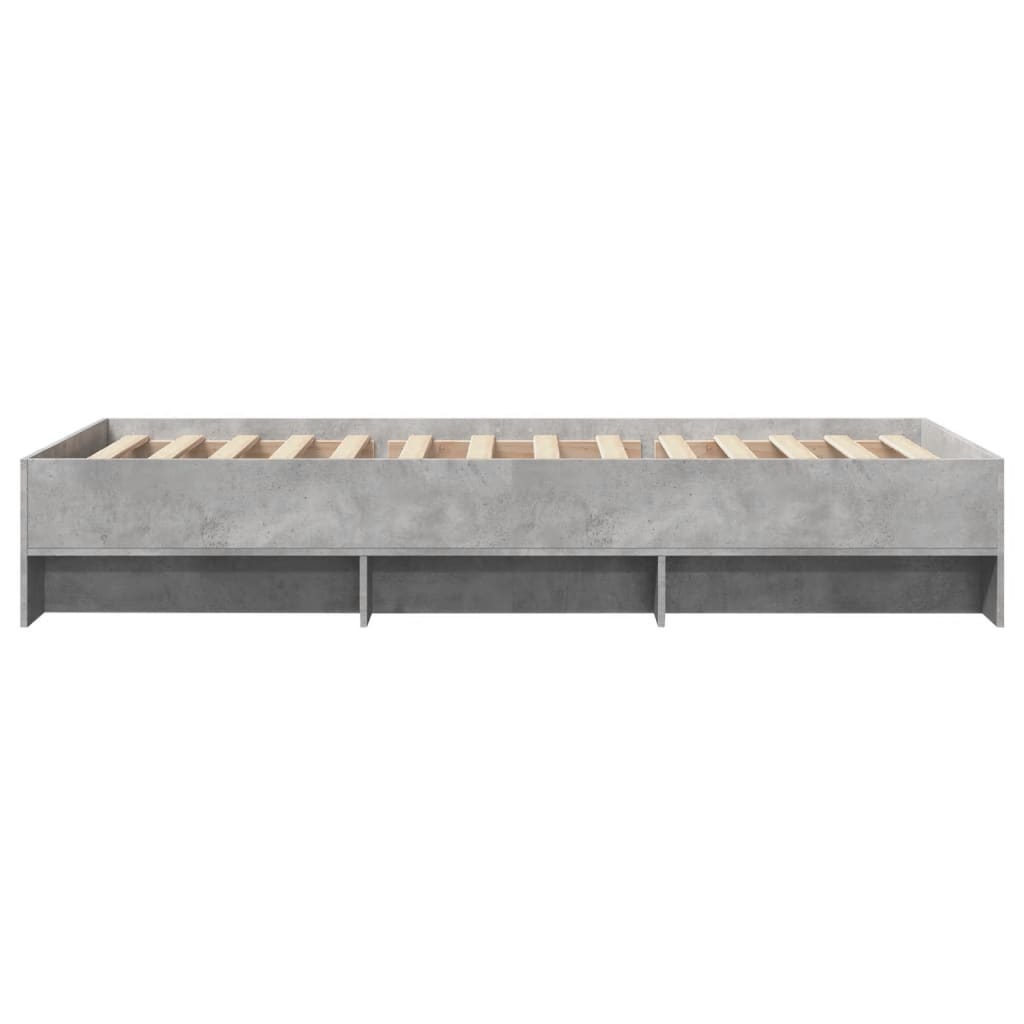 Bettgestell Betongrau 90x200 cm Holzwerkstoff
