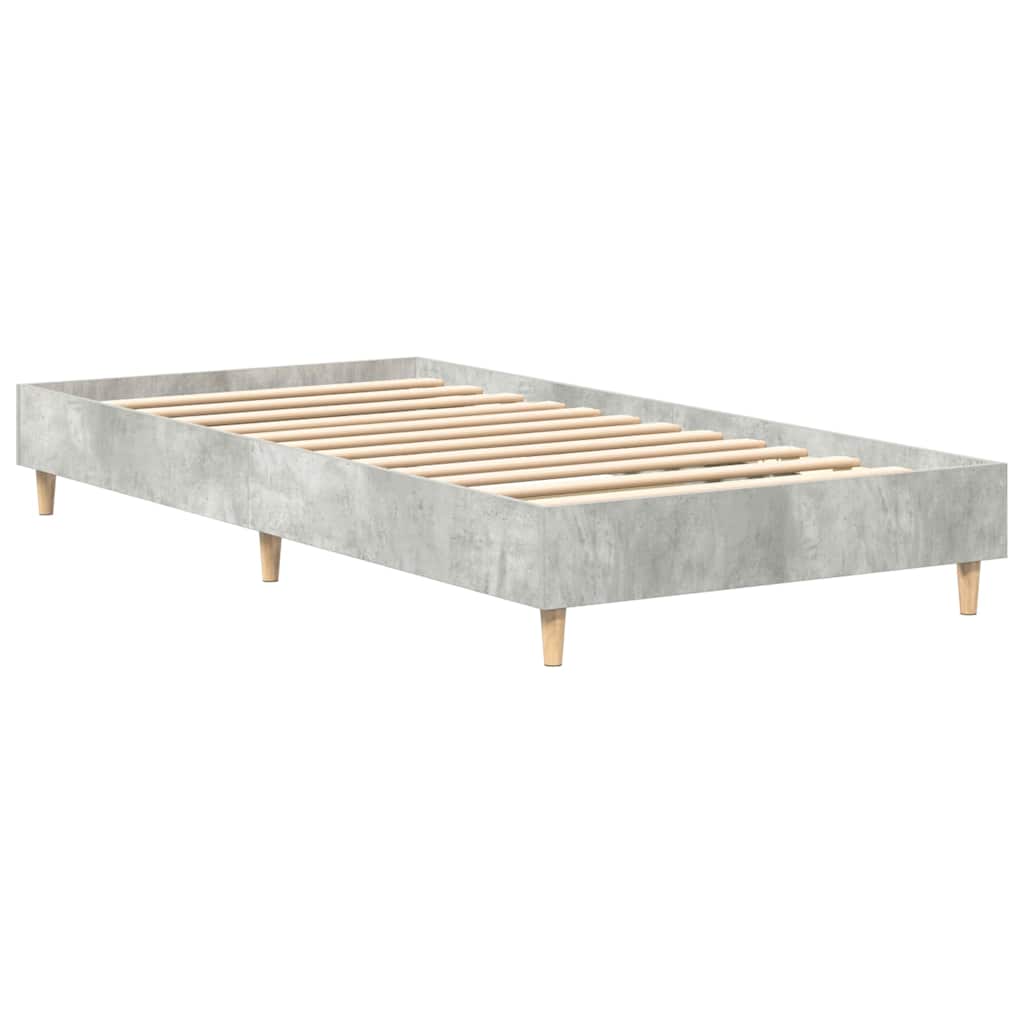 Bettgestell Betongrau 90 x 200 cm Holzwerkstoff