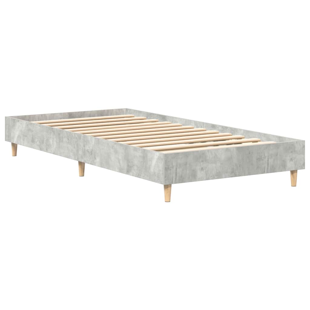 Bettgestell Betongrau 90 x 200 cm Holzwerkstoff