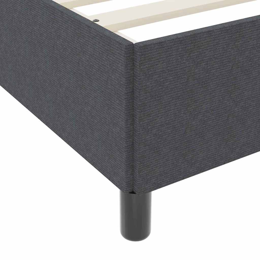 Bettgestell Dunkelgrau 80 x 200 cm Cordstoff
