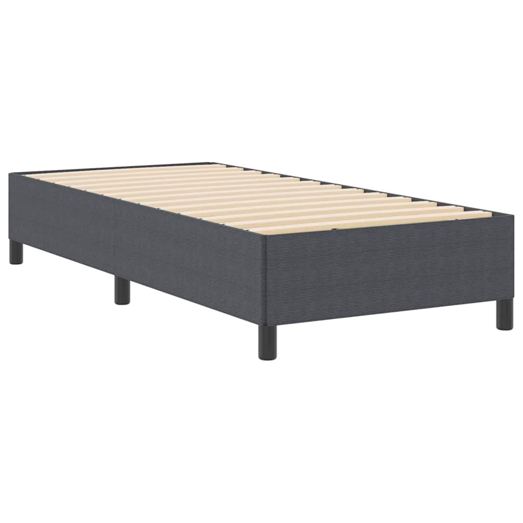 Bettgestell Dunkelgrau 80 x 200 cm Cordstoff