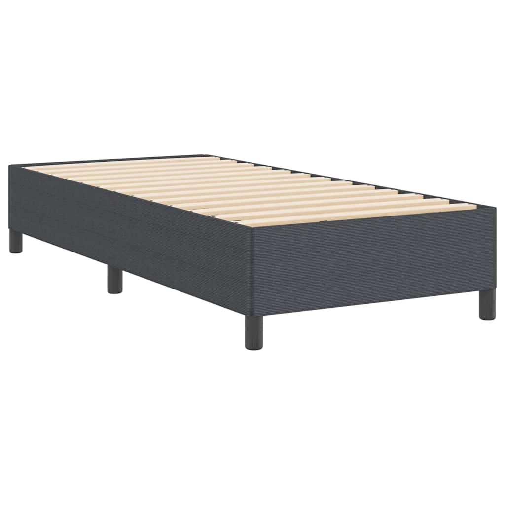 Bettgestell Dunkelgrau 90 x 190 cm Cordstoff