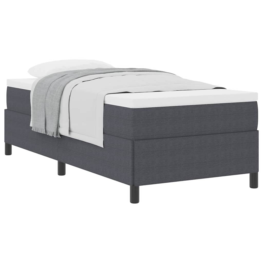 Bettgestell Dunkelgrau 90 x 190 cm Cordstoff
