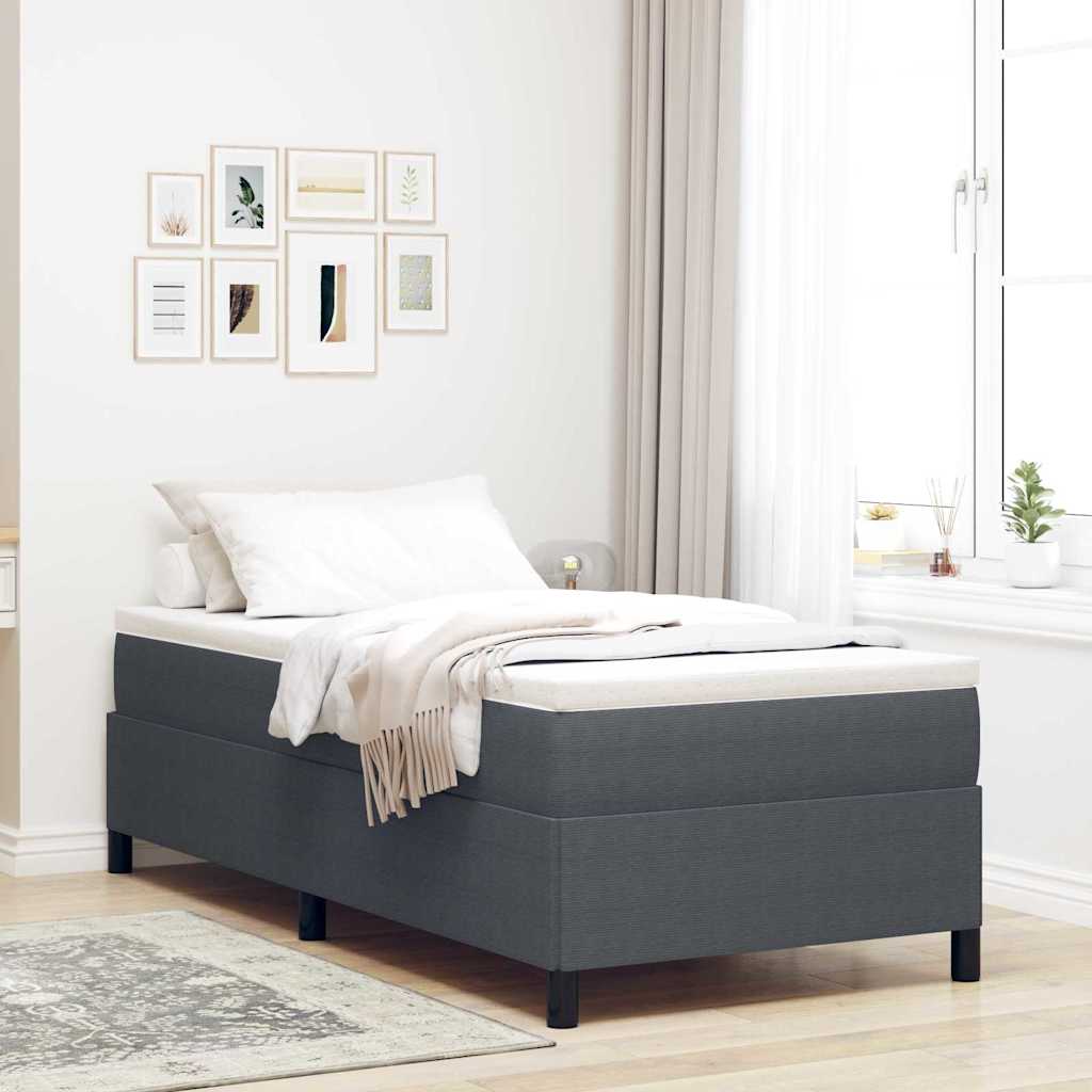 Bettgestell Dunkelgrau 90 x 200 cm Cordstoff