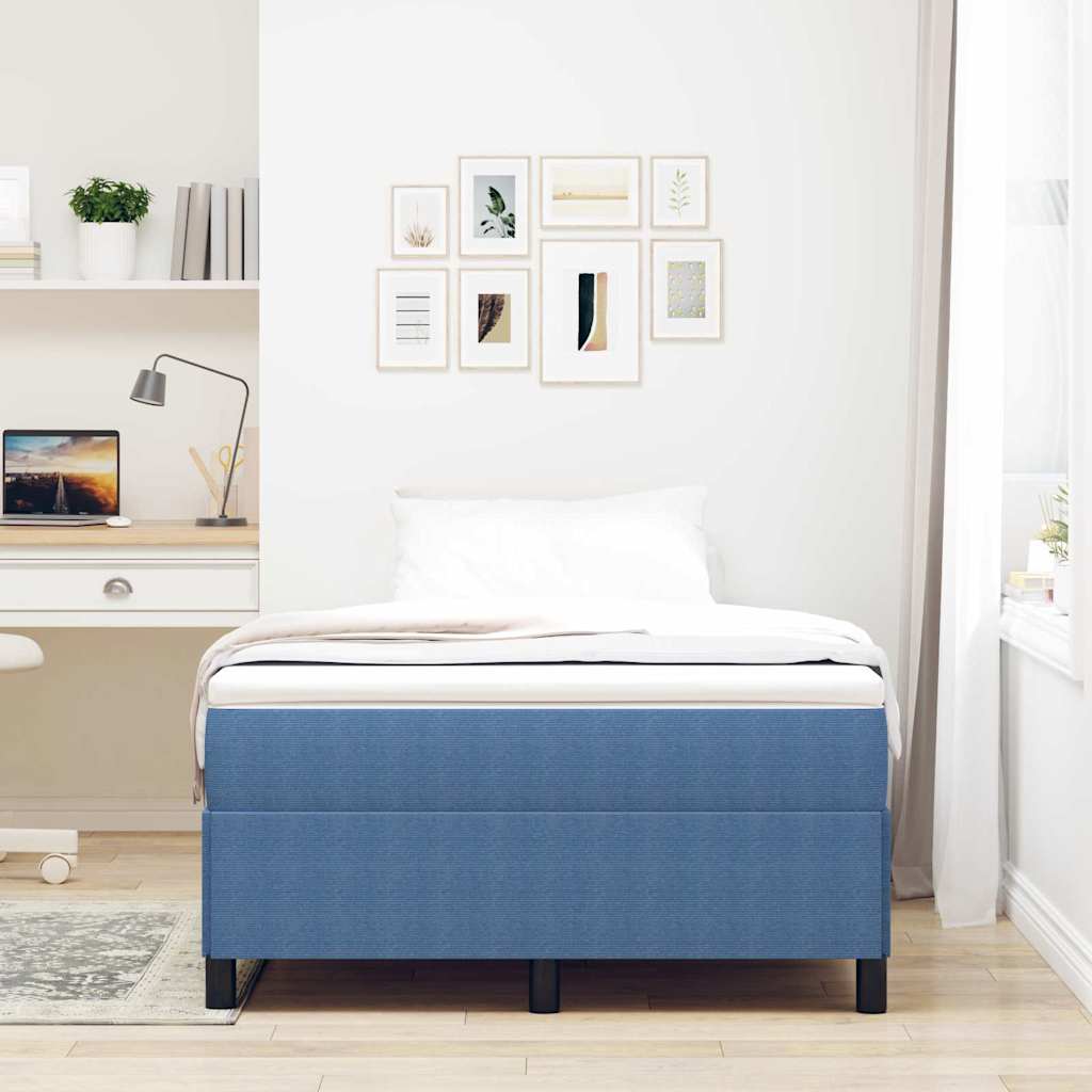 Bettgestell Blau 120 x 200 cm Cordstoff
