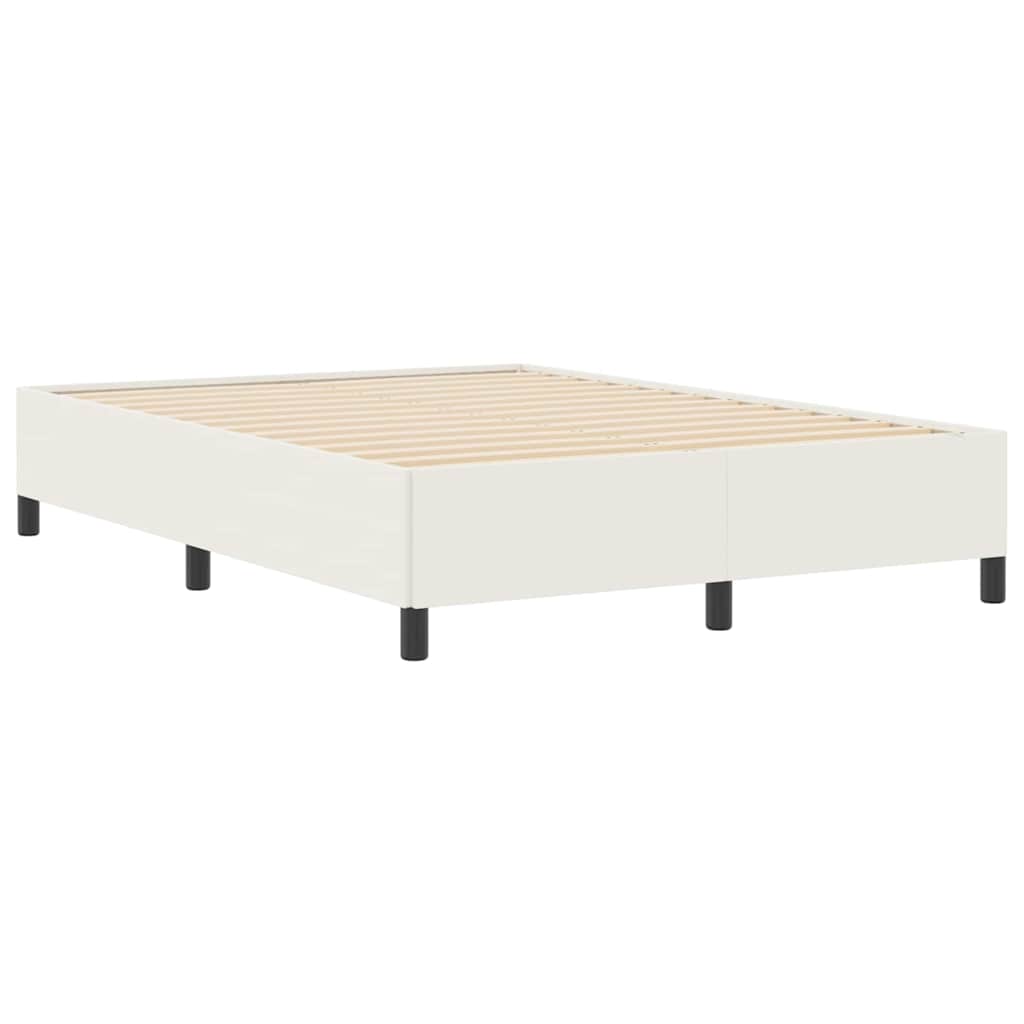 Bettgestell Creme 140 x 200 cm Cordstoff