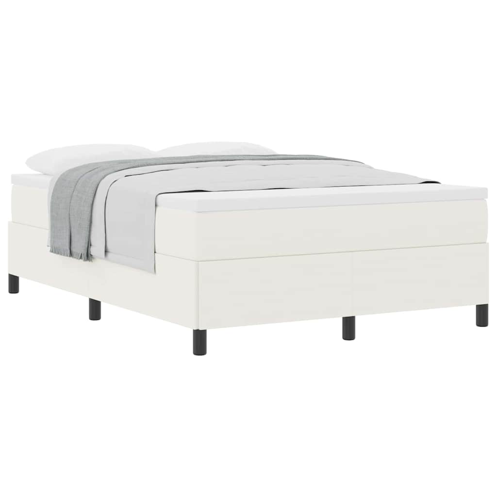 Bettgestell Creme 140 x 200 cm Cordstoff