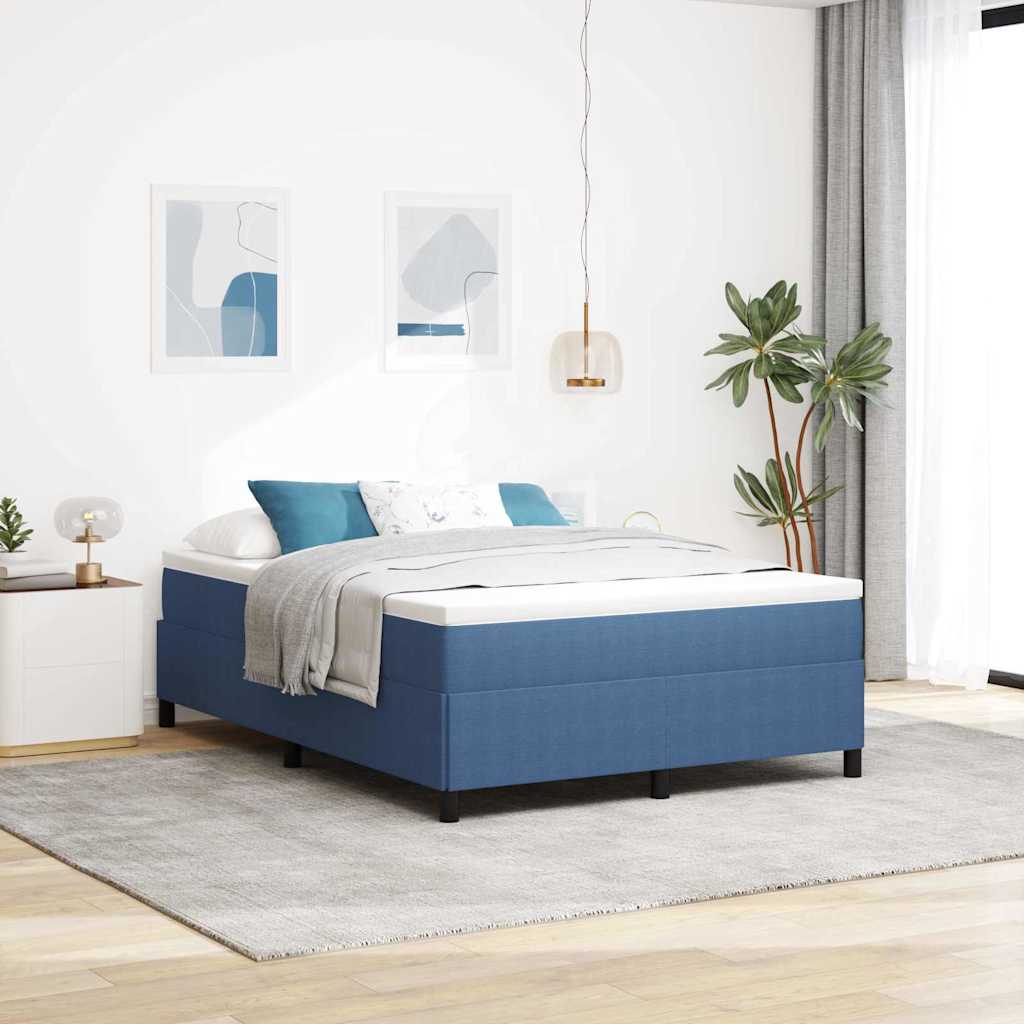 Bettgestell Blau 160 x 200 cm Cordstoff