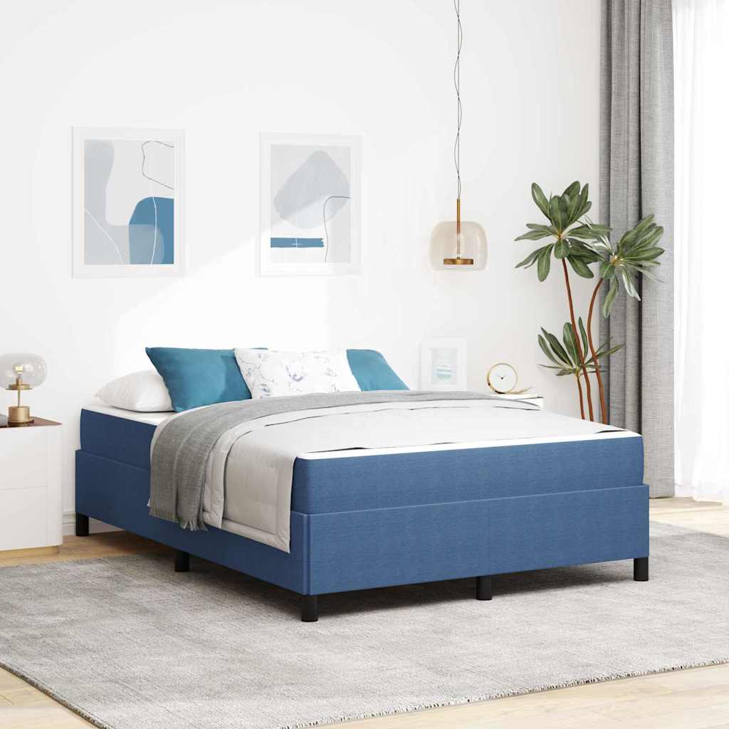 Bettgestell Blau 140 x 190 cm Cordstoff