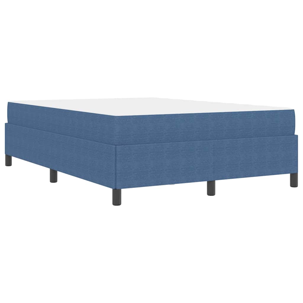 Bettgestell Blau 140 x 190 cm Cordstoff