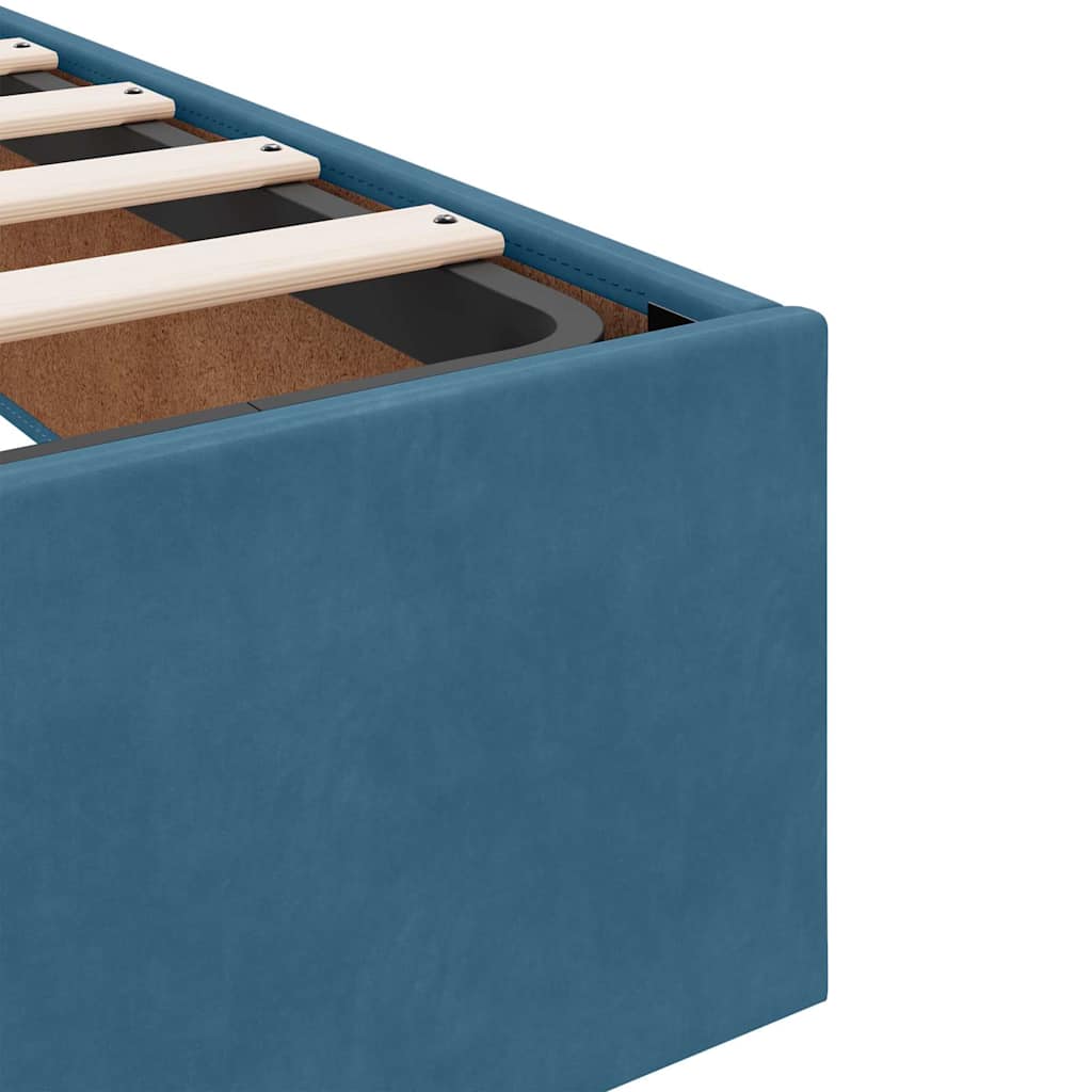 Bettgestell Blau 200 x 200 cm Samt