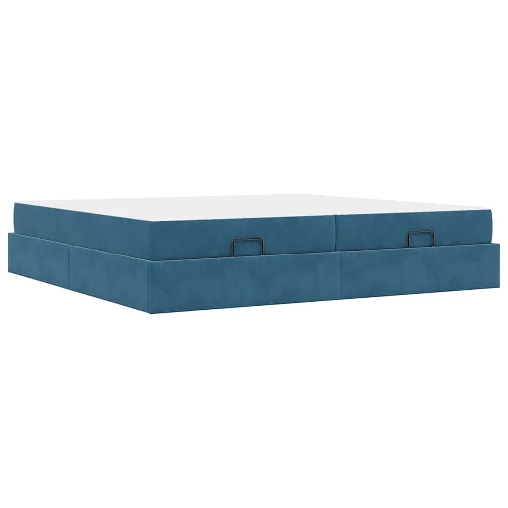 Bettgestell Blau 200 x 200 cm Samt