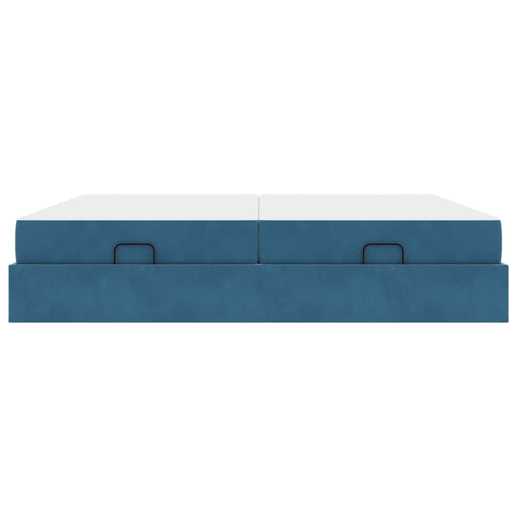 Bettgestell Blau 200 x 200 cm Samt