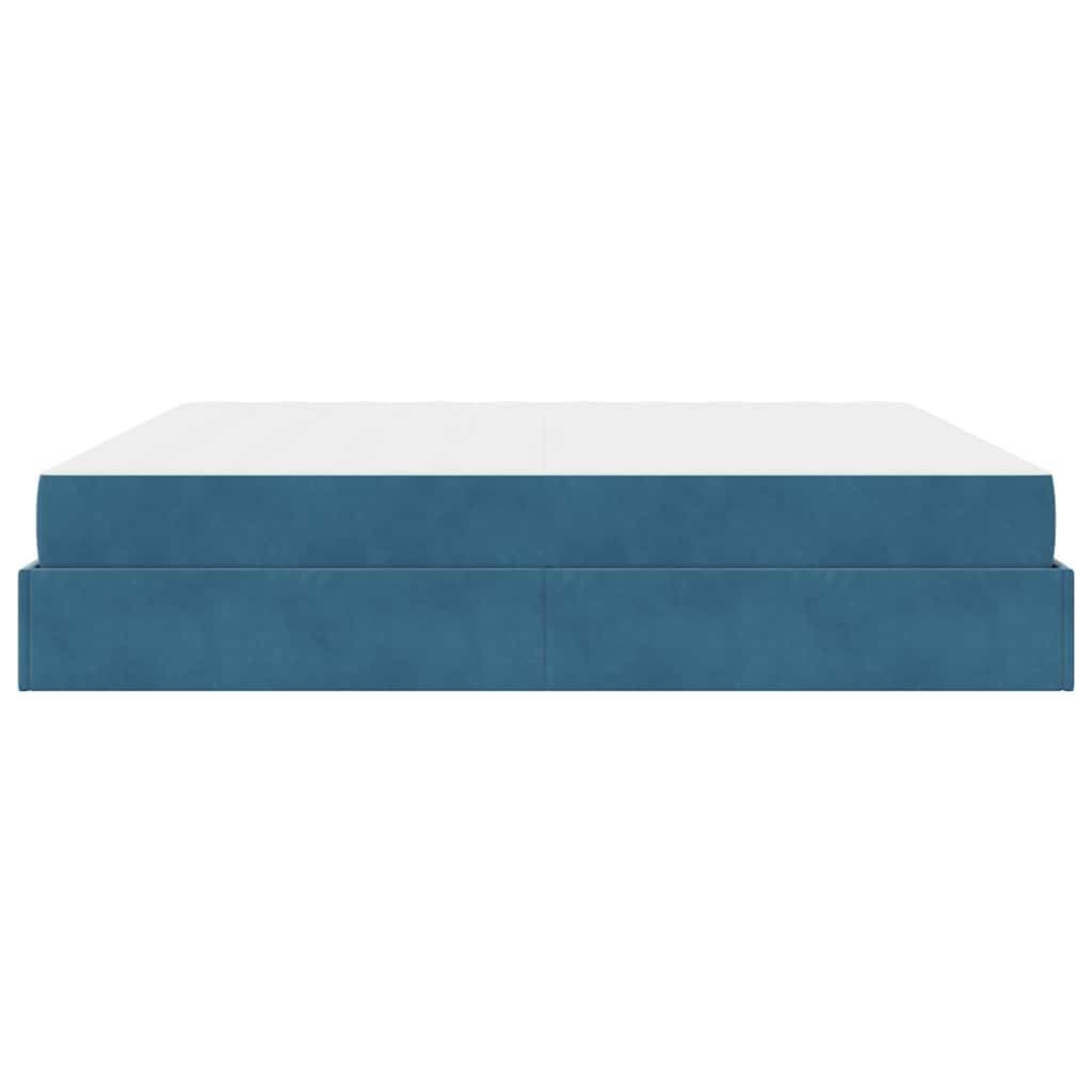 Bettgestell Blau 200 x 200 cm Samt