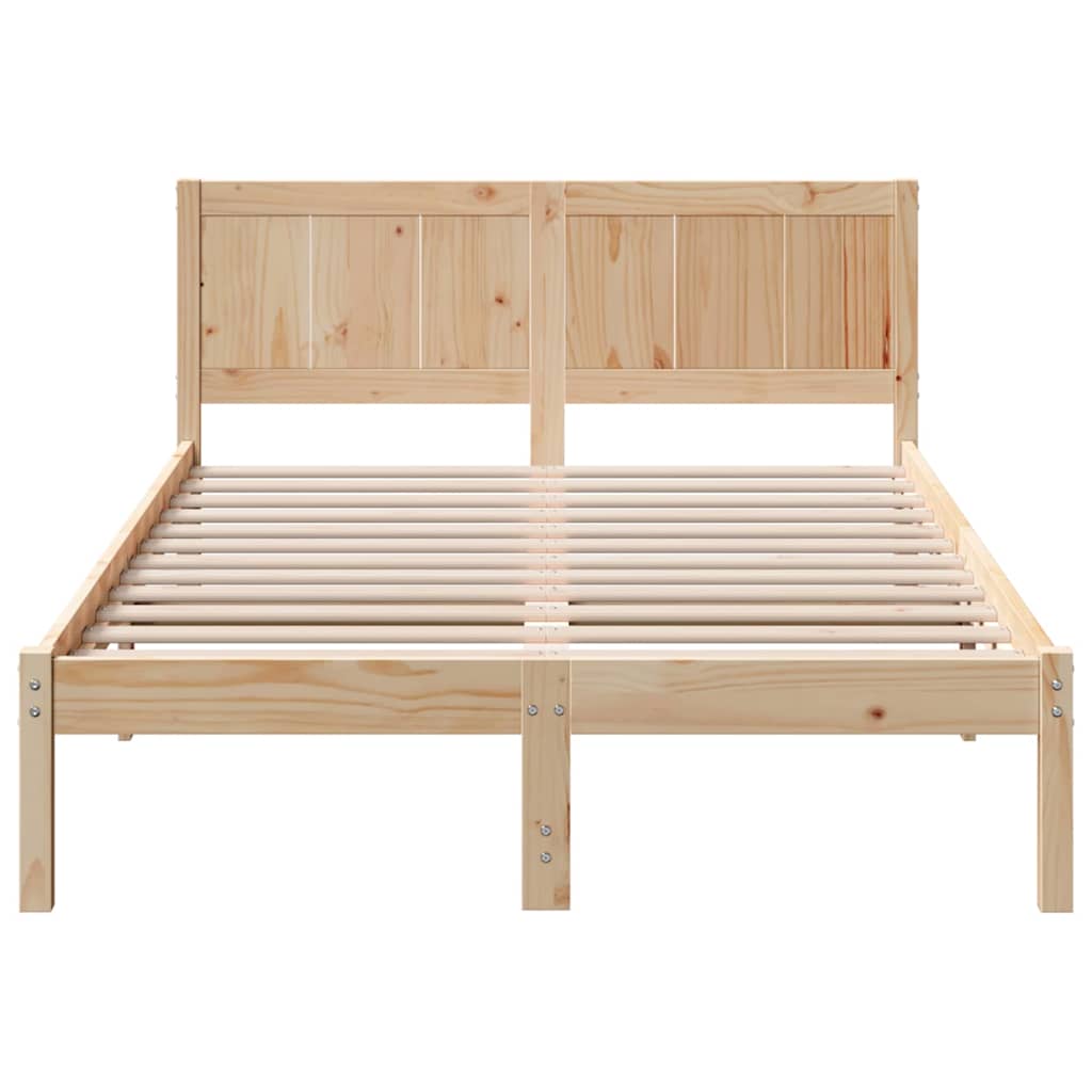 Bettgestell Braun 120 x 190 cm Massivholz Kiefer