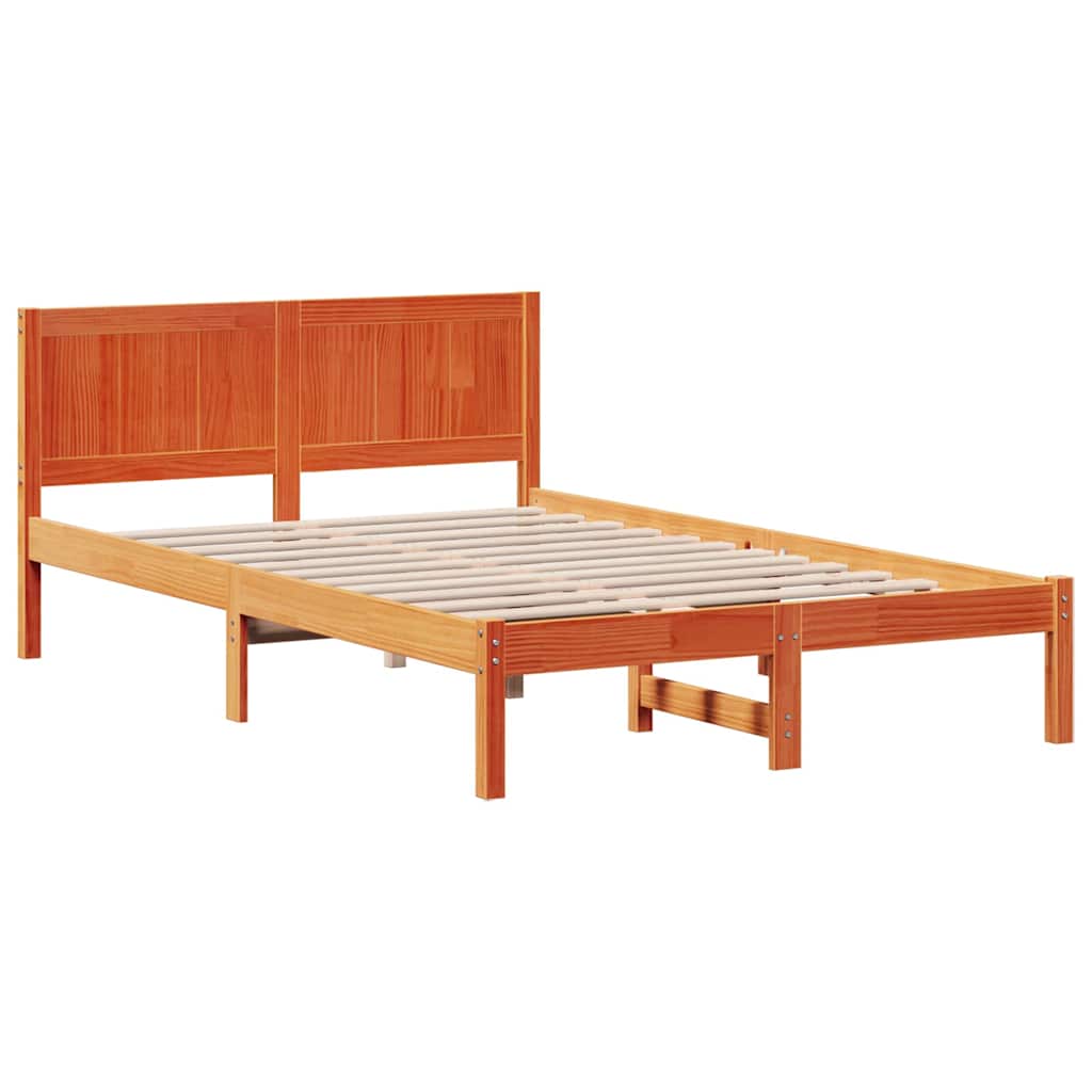 Bettgestell Braun 120 x 190 cm Massivholz Kiefer