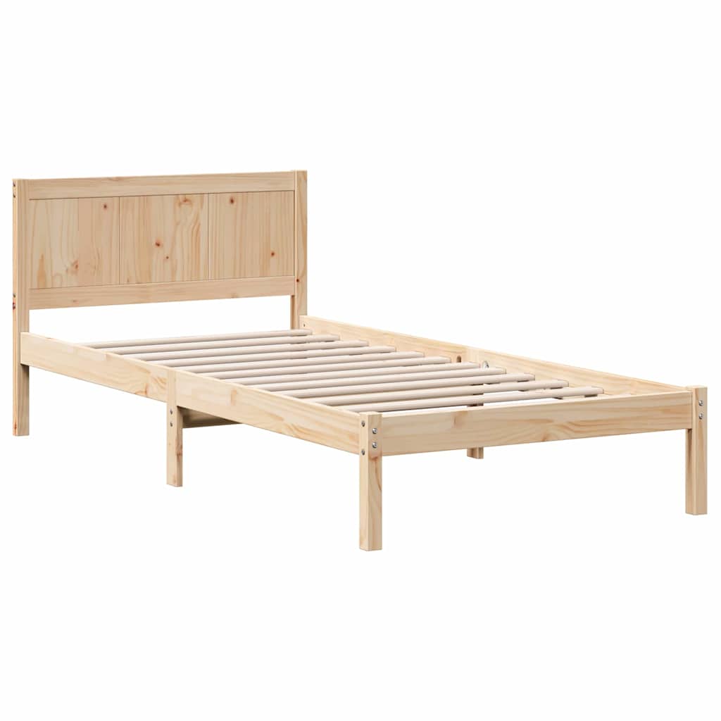 Bettgestell Braun 80 x 200 cm Massivholz Kiefer