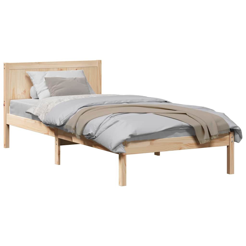 Bettgestell Braun 80 x 200 cm Massivholz Kiefer