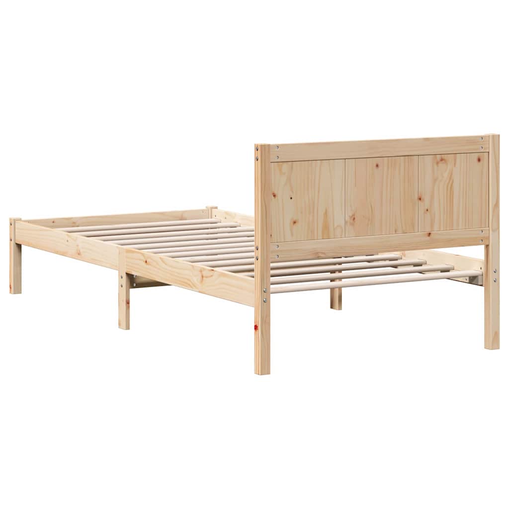 Bettgestell Braun 90 x 200 cm Massivholz Kiefer