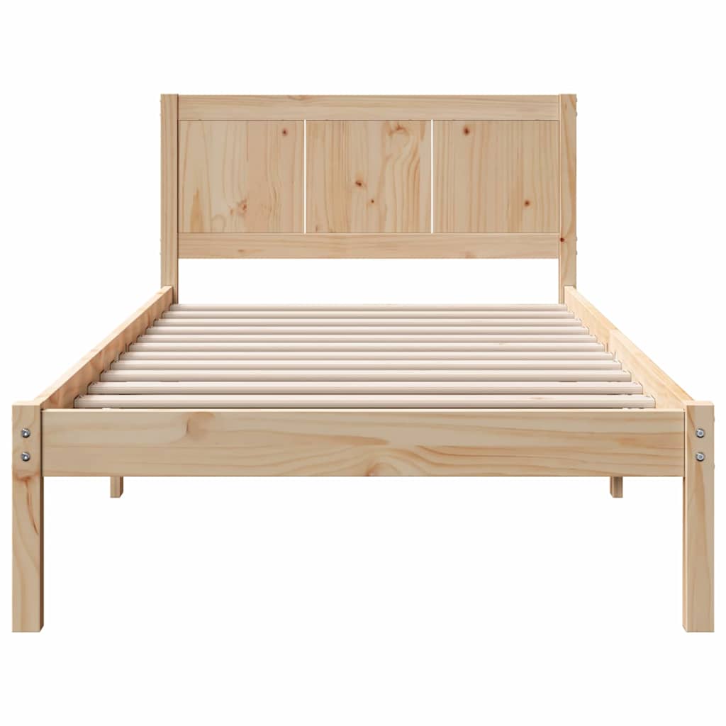Bettgestell Braun 90 x 200 cm Massivholz Kiefer