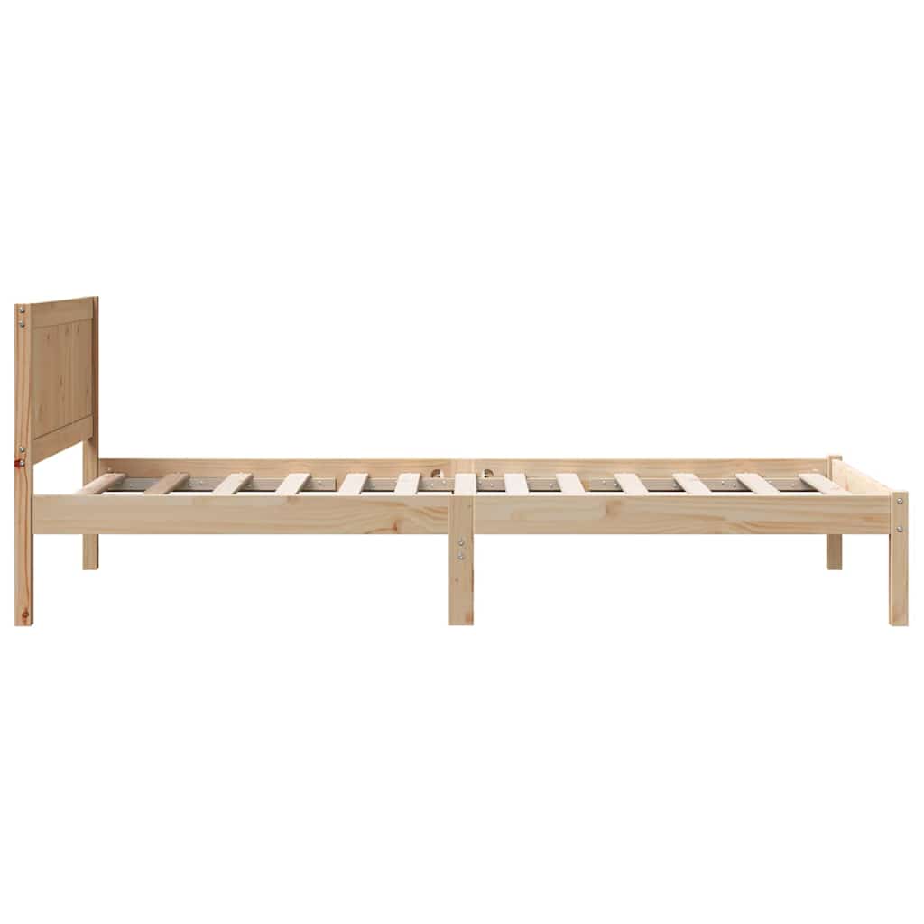 Bettgestell Braun 90 x 200 cm Massivholz Kiefer