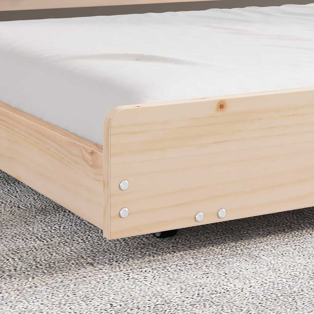 Bettgestell Braun 80 x 200 cm Massivholz Kiefer