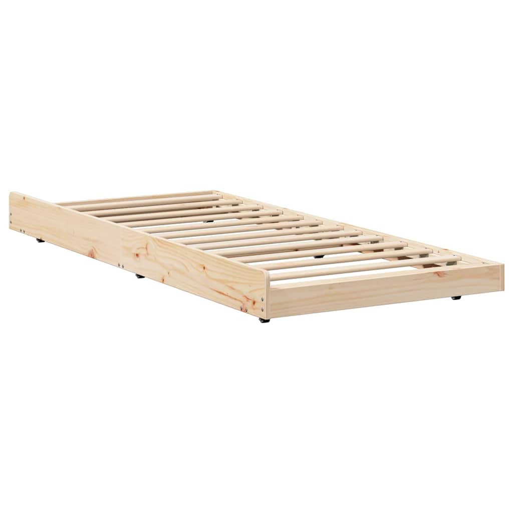 Bettgestell Braun 80 x 200 cm Massivholz Kiefer