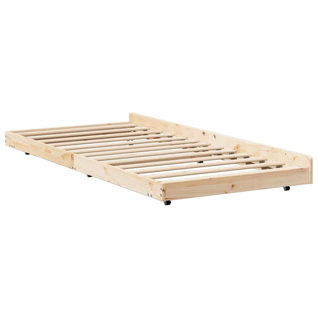 Bettgestell Braun 80 x 200 cm Massivholz Kiefer