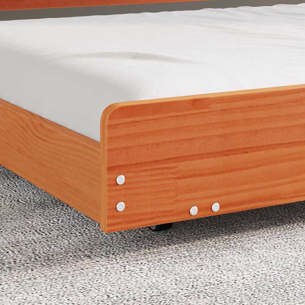 Bettgestell Braun 80 x 200 cm Massivholz Kiefer